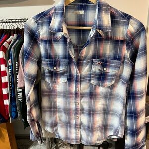 Upcycled dip dyed flannel!!